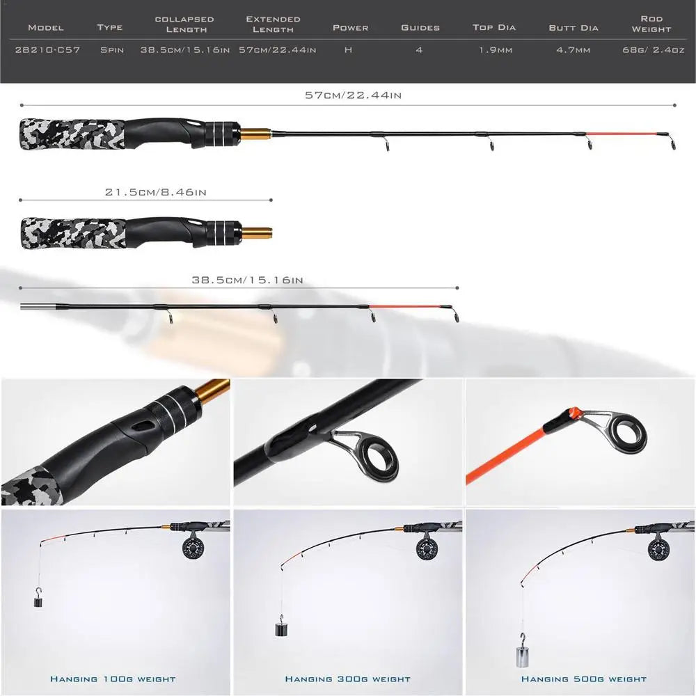 Winter Fishing Rod Set Outdoor Sports Mini Feeder Telescopic
